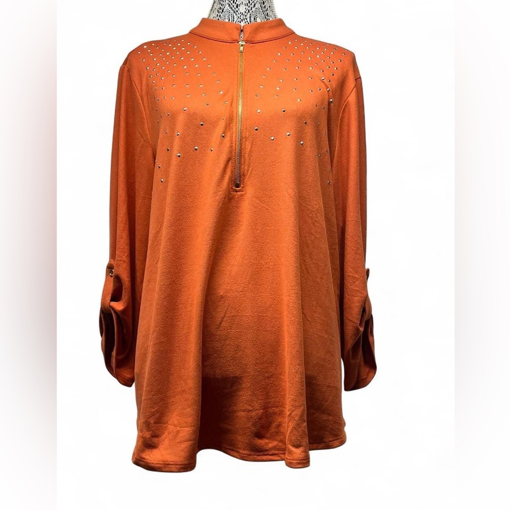 Always Indigo Women's Studded Orange Blouse